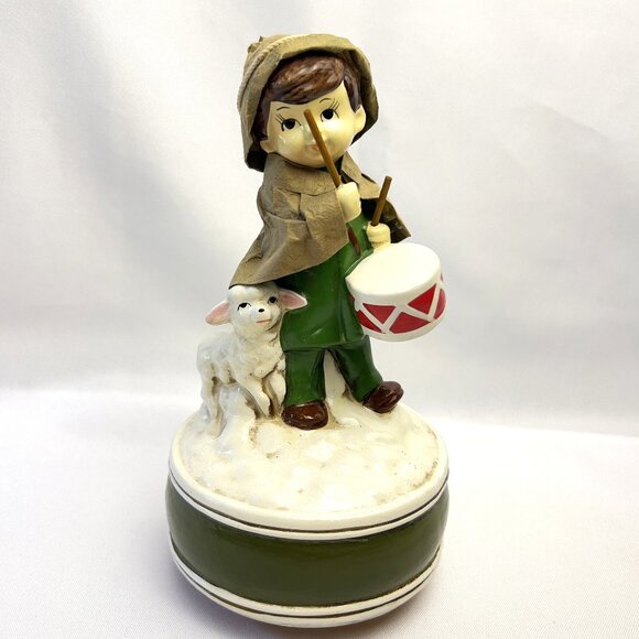Gorham 1973 Vintage “Little Drummer Boy” Music Box Nativity Holiday Collection - Picture 1 of 8